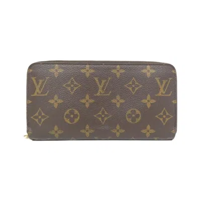 Pre-owned Louis Vuitton Marron Monogram Coated Canvas Long Wallet (bi-fold) () In Brown