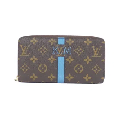Pre-owned Louis Vuitton Marron Monogram Monogram Coated Canvas Long Wallet (bi-fold) () In Brown