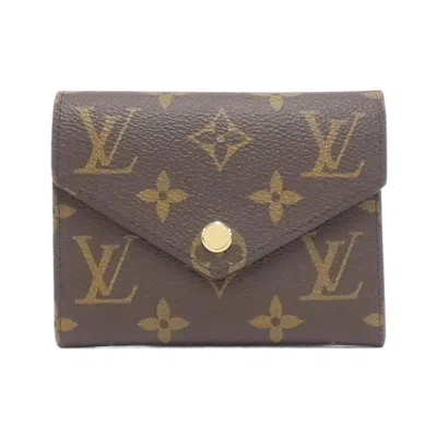Pre-owned Louis Vuitton Marron Monogram Monogram Wallet (tri-fold) () In Brown