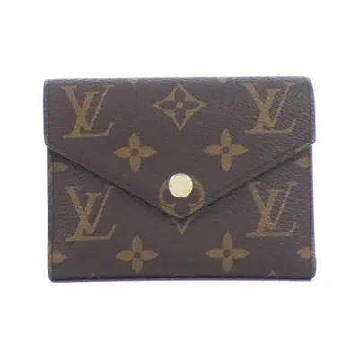 Pre-owned Louis Vuitton Marron Monogram Monogram Wallet (tri-fold) () In Brown