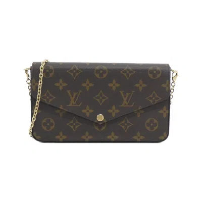 Pre-owned Louis Vuitton Marron Monogram Pochette Pouch Shoulder Bag () In Brown