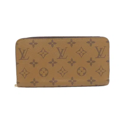 Pre-owned Louis Vuitton Marron Monogram Reverse Monogram Reverse Long Wallet (bi-fold) ()