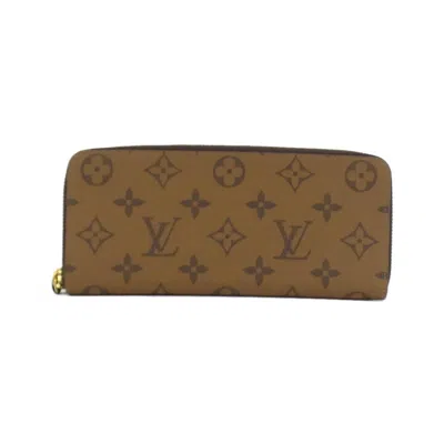 Pre-owned Louis Vuitton Marron Monogram Reverse Monogram Reverse Long Wallet (bi-fold) ()