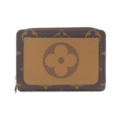 Pre-owned Louis Vuitton Marron Monogram Reverse Monogram Reverse Wallet (bi-fold) ()
