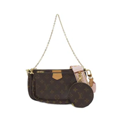 Pre-owned Louis Vuitton Marron Monogram Rose Rose Clair Monogram Pochette Pouch Shoulder Bag ()