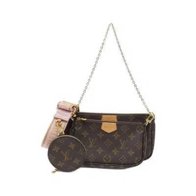 Pre-owned Louis Vuitton Marron Monogram Rose Rose Clair Monogram Pochette Pouch Shoulder Bag ()