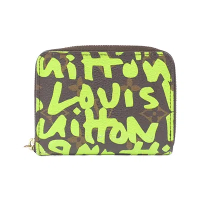 Pre-owned Louis Vuitton Marron Monogram Vert Monogram Graffiti Coin Purse/coin Case ()