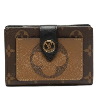 Pre-owned Louis Vuitton Marron Pvc Leather Wallet (bi-fold) () In Brown