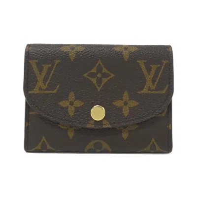 Pre-owned Louis Vuitton Marron Rose Ballerine Coated Canvas Coin Purse/coin Case () In Marron, Rose Ballerine