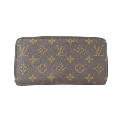 Pre-owned Louis Vuitton Marron Rose Ballerine Coated Canvas Long Wallet (bi-fold) () In Multi
