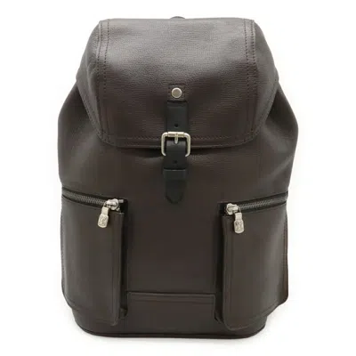 Pre-owned Louis Vuitton Marron Utah Leather Backpack ()