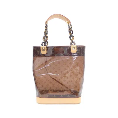 Pre-owned Louis Vuitton Marron Vinyl Plastic Tote Bag ()