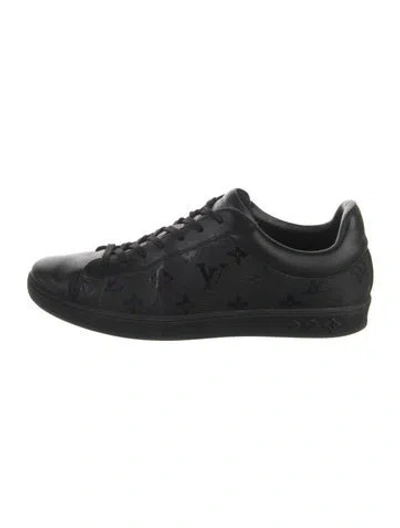 Pre-owned Louis Vuitton Match Up Monogram Low-top Sneakers Sneakers In Black
