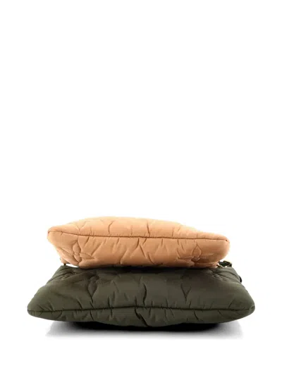 Pre-owned Louis Vuitton Maxi Multi Pochette Accessoires Monogram Quilted Econyl Nylon Crossbody Bag In Green