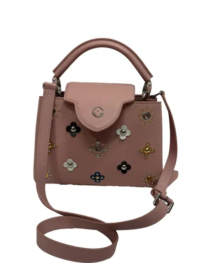 Pre-owned Louis Vuitton Mechanical Flowers Capucines Bb Handbag In Pink