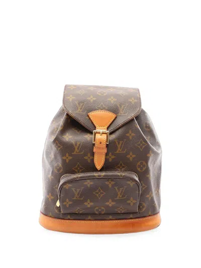 Pre-owned Louis Vuitton Medium 1998 Montsouris Monogram Backpack In Brown