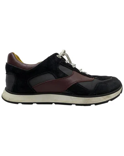 Louis Vuitton Men's Leather Miles Lace-up Sneaker (authentic Pre-loved) In Black