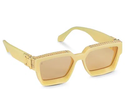 Pre-owned Louis Vuitton Men's  1.1 Millionaires Sunglasses In Pale Yellow