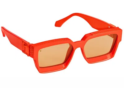 Pre-owned Louis Vuitton Men's  1.1 Millionaires Sunglasses Mca In Orange