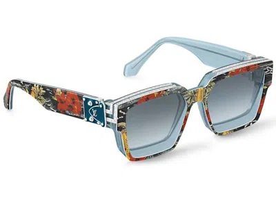 Pre-owned Louis Vuitton Men's  1.1 Millionaires Surfin' Monogram Sunglasses In Blue (z2190w/e)
