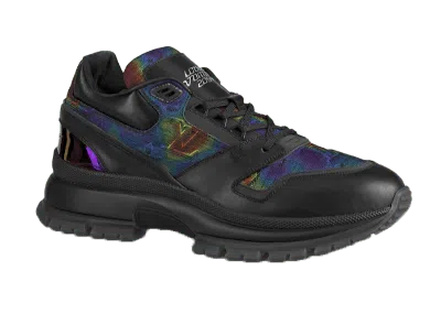 Pre-owned Louis Vuitton Men's  2054 Sneakers In Black/iridescent In Multi