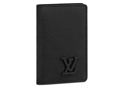 Pre-owned Louis Vuitton Men's  Aerogram Pocket Organizer In Black
