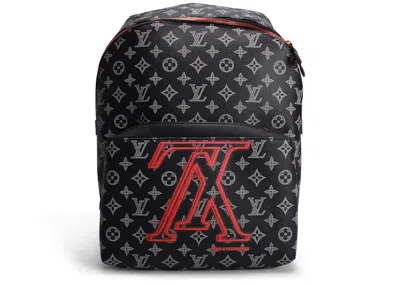 Pre-owned Louis Vuitton Men's  Apollo Backpack Monogram Upside Down Ink In Navy Blue