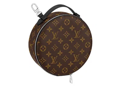 Pre-owned Louis Vuitton Men's  Audio Case Monogram Macassar In Brown