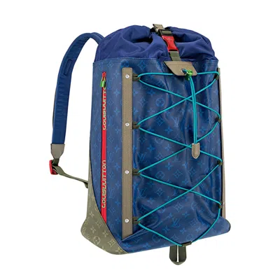 Pre-owned Louis Vuitton Men's  Backpack Monogram Pacific Outdoor In Blue