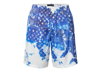 Pre-owned Louis Vuitton Men's  Bandana Board Swim Shorts In Blue/white