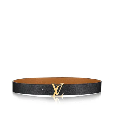 Pre-owned Louis Vuitton Men's  Belt Initiales Reversible 40mm In Black