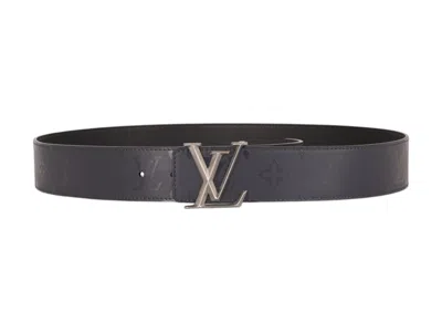 Pre-owned Louis Vuitton Men's  Belt Lv Initiales 40mm Reversible In Black/navy Blue