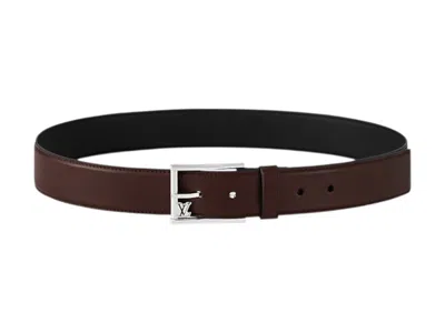 Pre-owned Louis Vuitton Men's  Belt Saint Germain 35mm In Brown/black In Multi