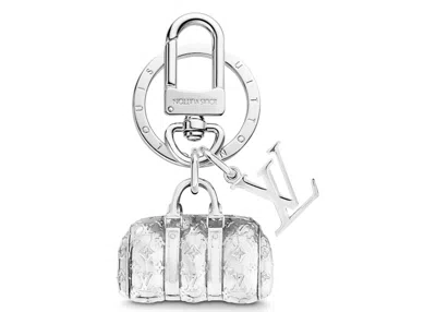 Pre-owned Louis Vuitton Men's  Blown Up Figurine Key Holder And Bag Charm In Silver