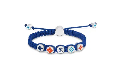 Pre-owned Louis Vuitton Men's  Bracelet Monogram Colours Braided In Dark Blue