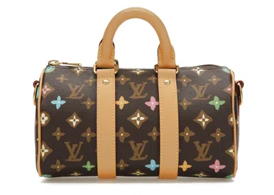 Pre-owned Louis Vuitton Men's  By Tyler, The Creator Keepall Bandouliere 25 In Chocolate Craggy Monogram In Brown