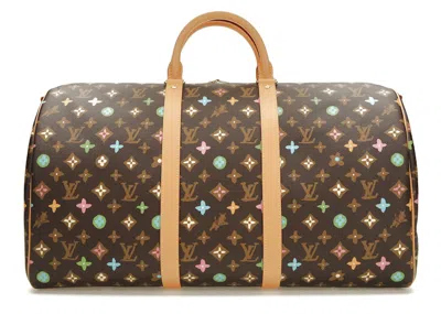 Pre-owned Louis Vuitton Men's  By Tyler, The Creator Keepall Bandouliere 50 In Chocolate Craggy Monogram