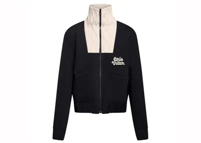 Pre-owned Louis Vuitton Men's  By Tyler, The Creator Knitted Collar Embroidered Technical Blouson In Black