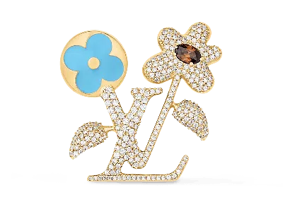 Pre-owned Louis Vuitton Men's  By Tyler, The Creator Lv Blooming Brooch In Gold/color