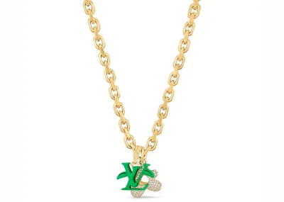 Pre-owned Louis Vuitton Men's  By Tyler, The Creator Lv Blooming Pendant In Gold/color