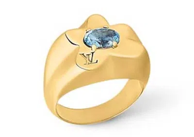Pre-owned Louis Vuitton Men's  By Tyler, The Creator Lv Flower Waves Ring In Gold/color