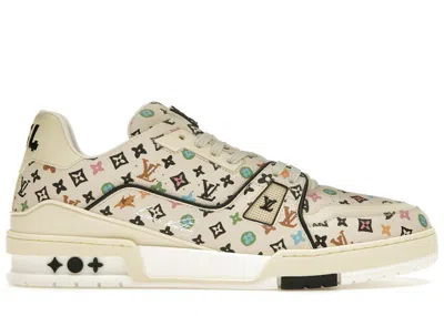 Pre-owned Louis Vuitton Men's  By Tyler, The Creator Lv Trainer Sneakers In Beige