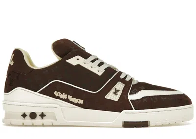 Pre-owned Louis Vuitton Men's  By Tyler, The Creator Lv Trainer Sneakers In Mocha/white