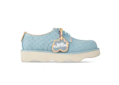 Pre-owned Louis Vuitton Men's  By Tyler, The Creator Lv Waves Derby Sneakers In Blue