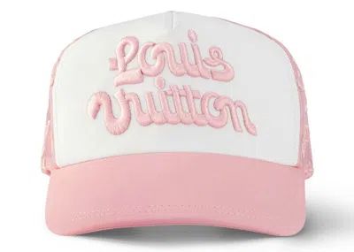 Pre-owned Louis Vuitton Men's  By Tyler, The Creator Mesh Signature Cap In Pink