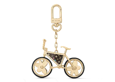 Pre-owned Louis Vuitton Men's  By Tyler, The Creator Monogram Craggy Bike Bag Charm In Gold/color