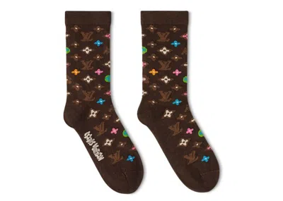 Pre-owned Louis Vuitton Men's  By Tyler, The Creator Monogram Craggy Socks In Brown