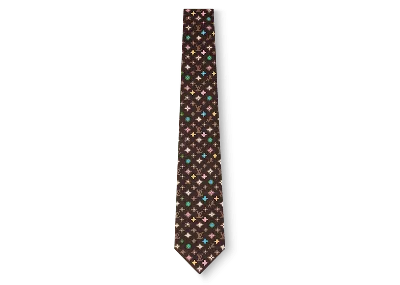 Pre-owned Louis Vuitton Men's  By Tyler, The Creator Monogram Craggy Tie In Brown