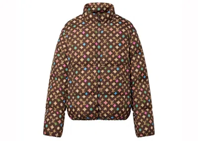 Pre-owned Louis Vuitton Men's  By Tyler, The Creator Monogram Printed Light Down Jacket In Brown Pastel