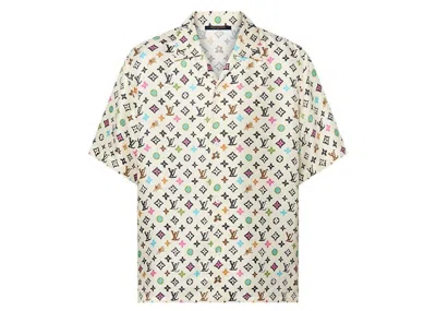 Pre-owned Louis Vuitton Men's  By Tyler, The Creator Monogram Printed Shortsleeved Silk Shirt In Multi